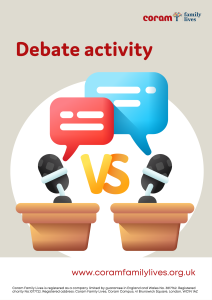 Debate activity for anti bullying week
