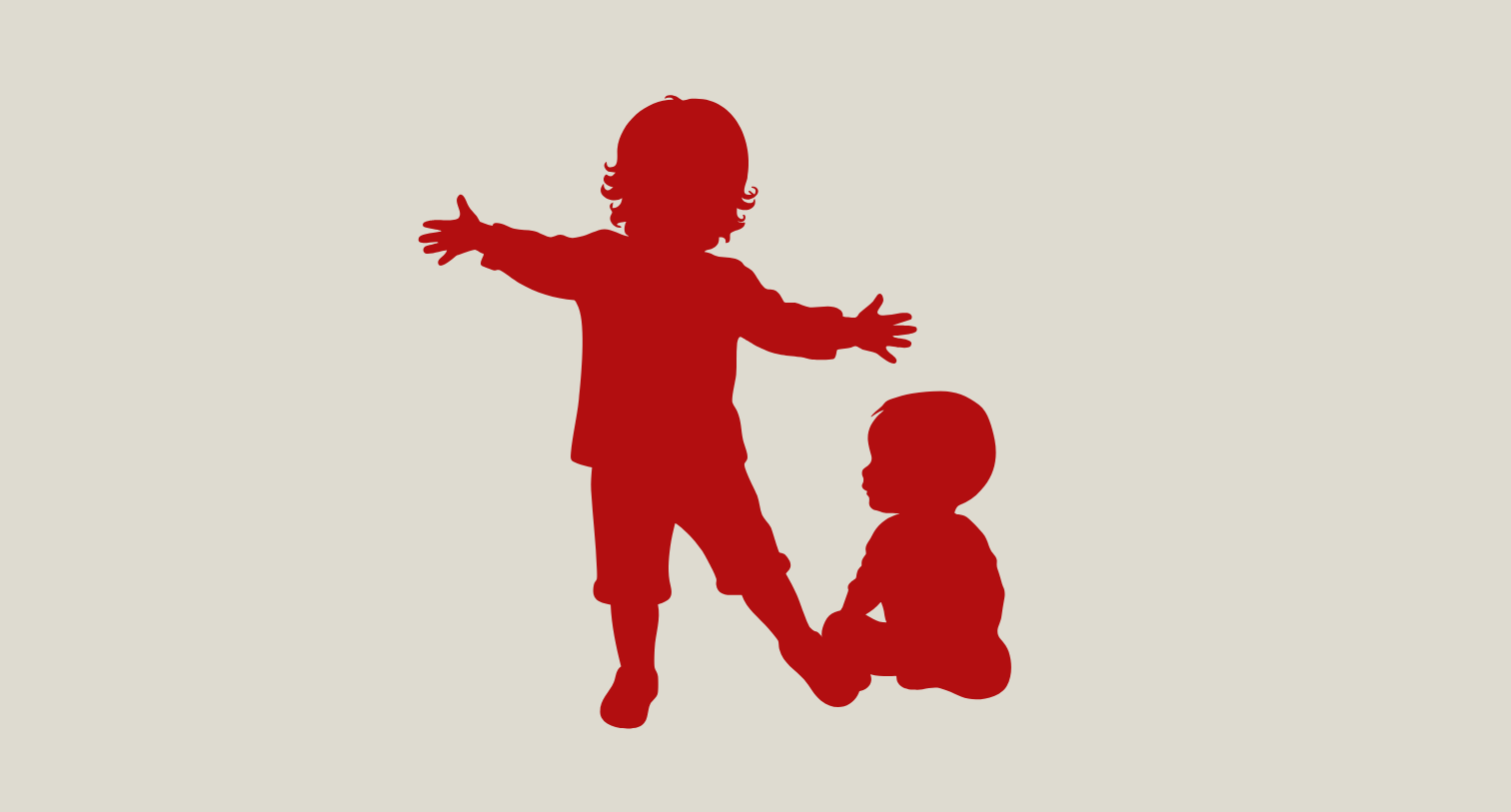 Toddler with baby icon graphic