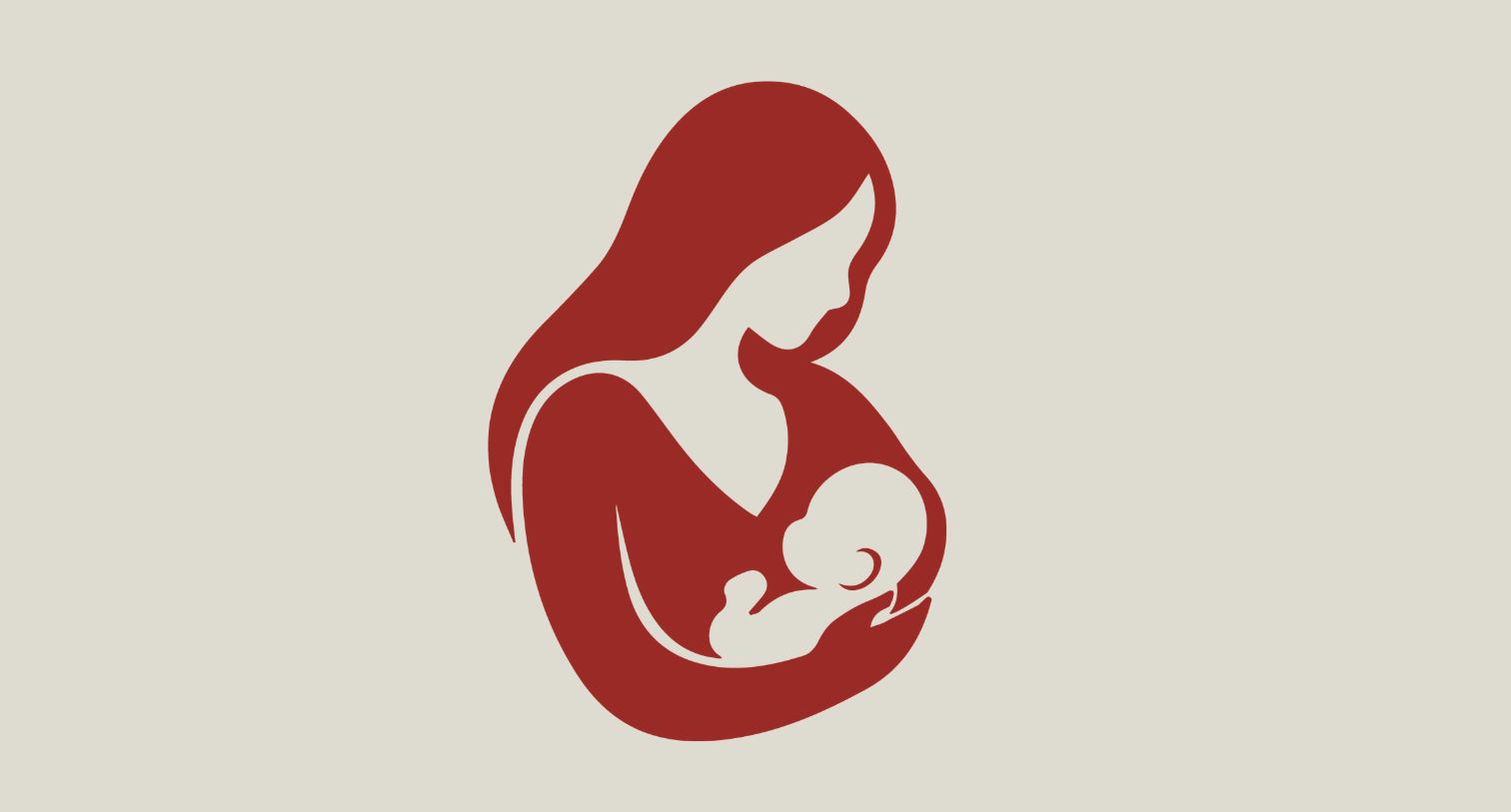 Woman with baby icon graphic