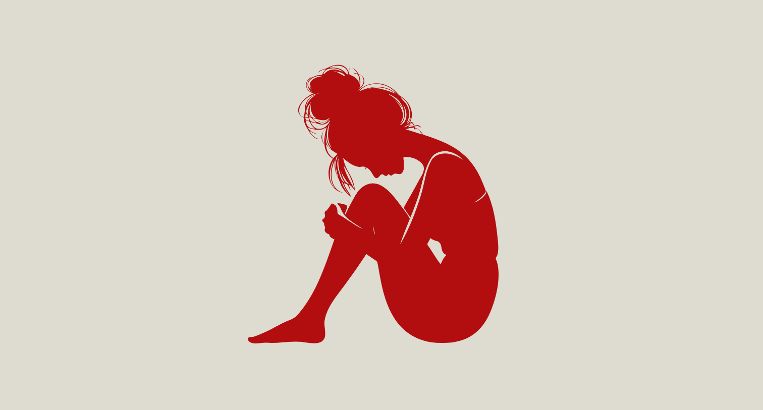 sad sitting teenager icon graphic