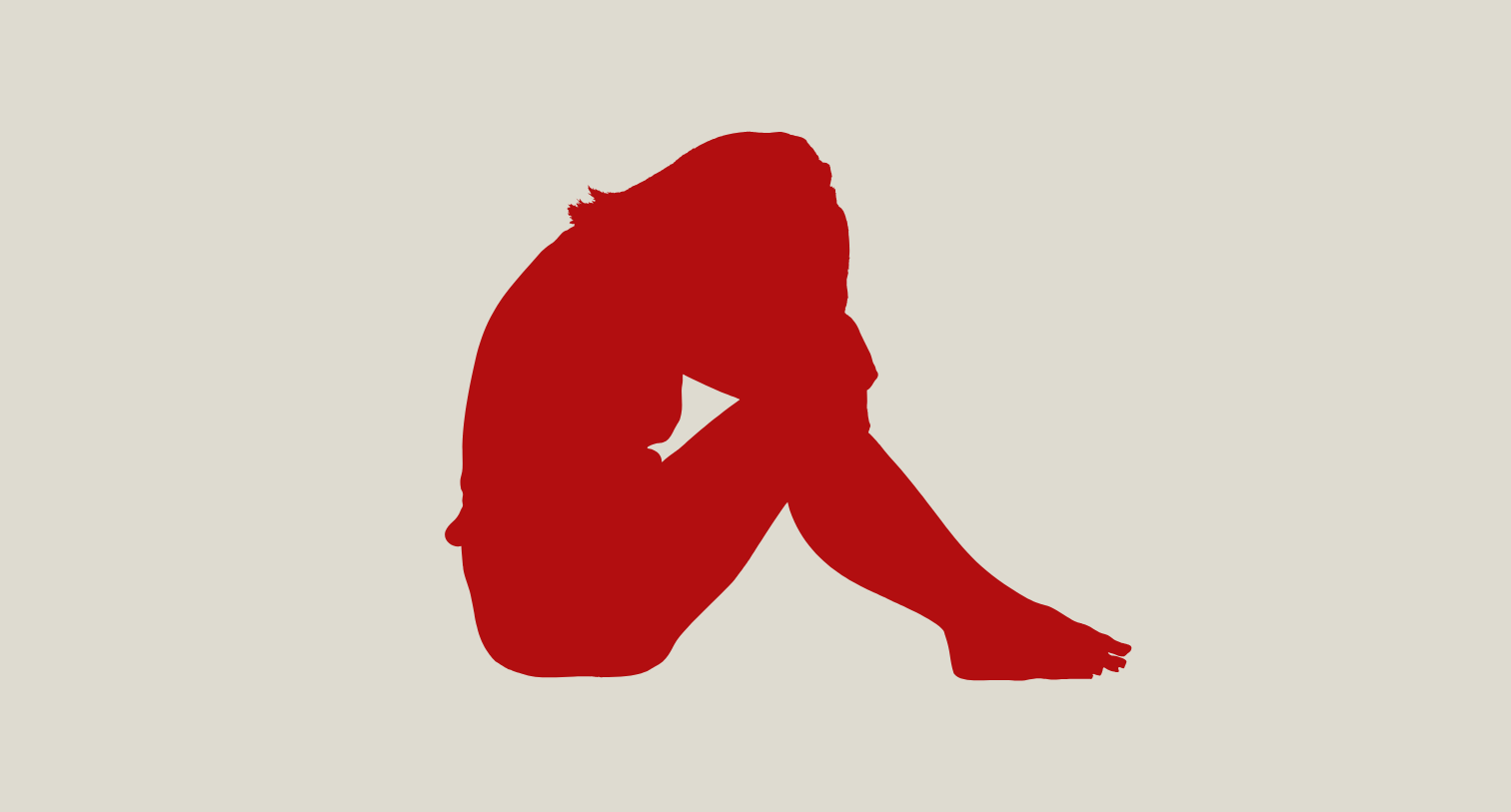 Depressed female icon graphic