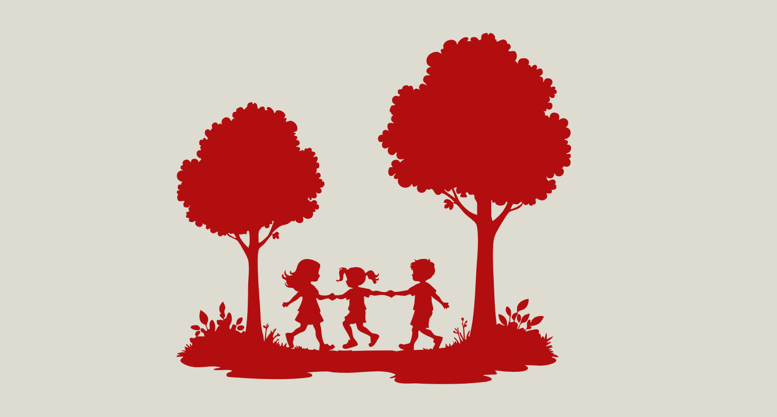 Toddler children playing outside