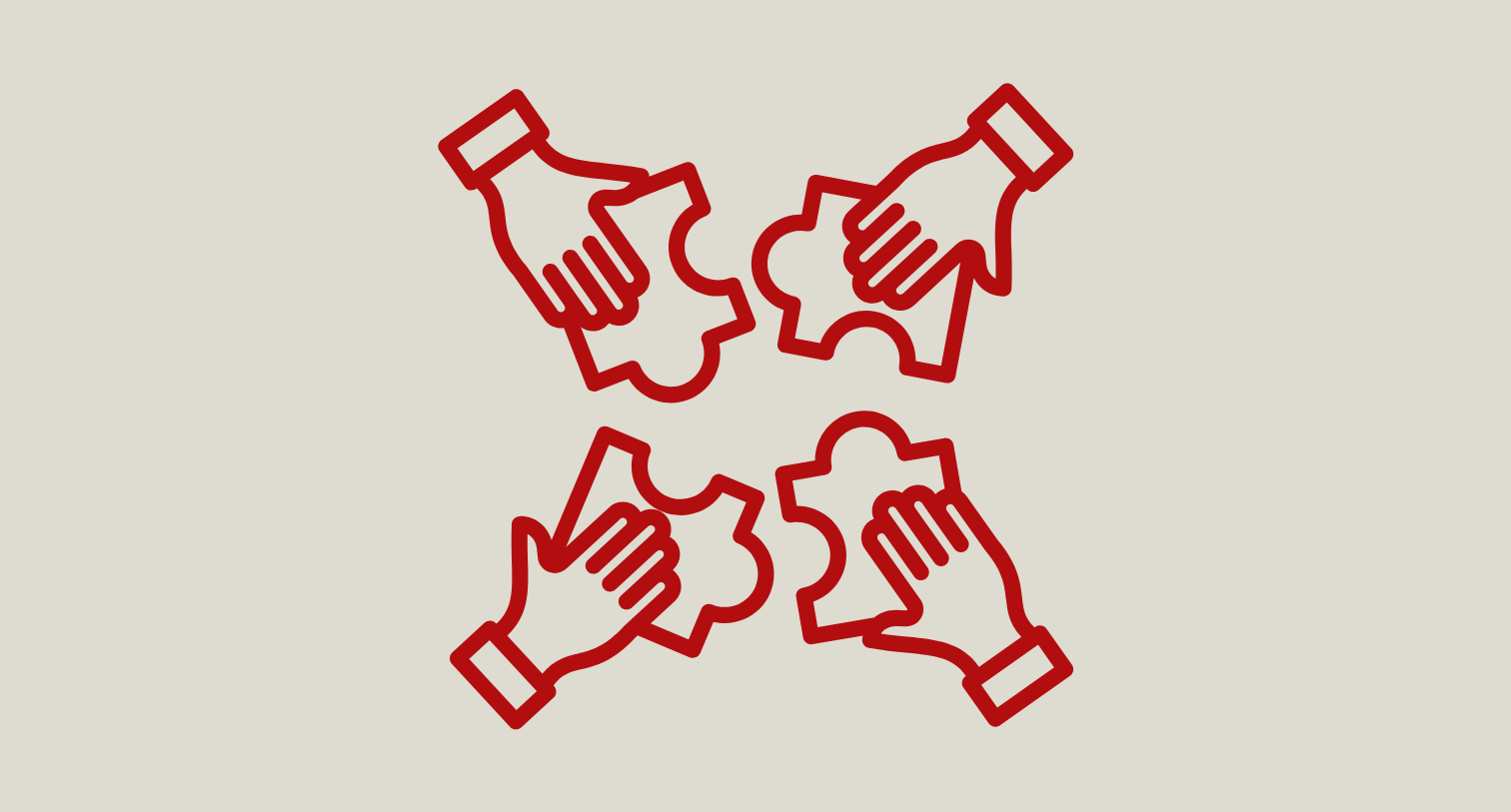 hands with jigsaw icon