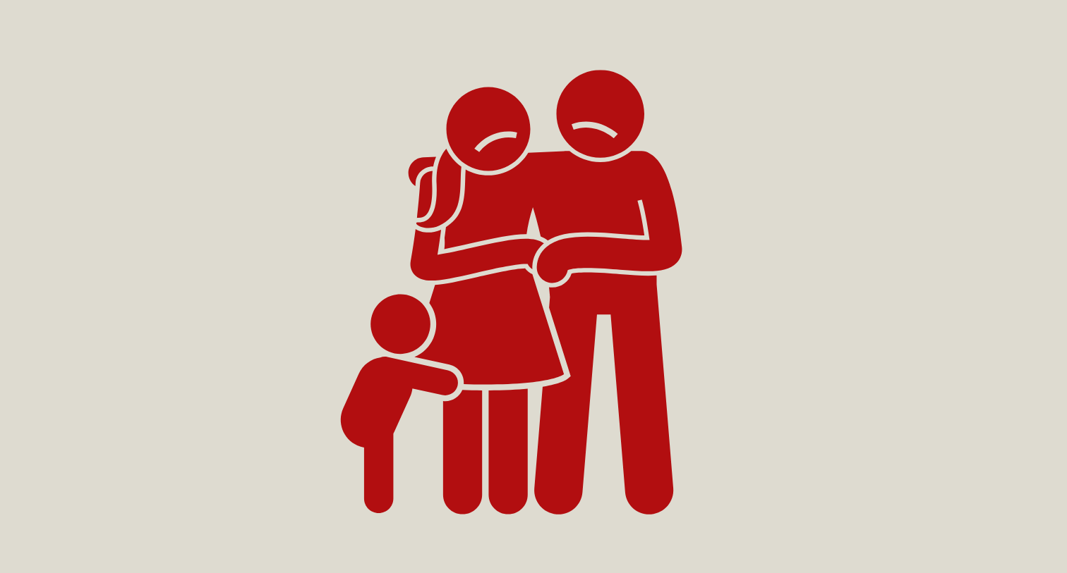Sad family icon graphic