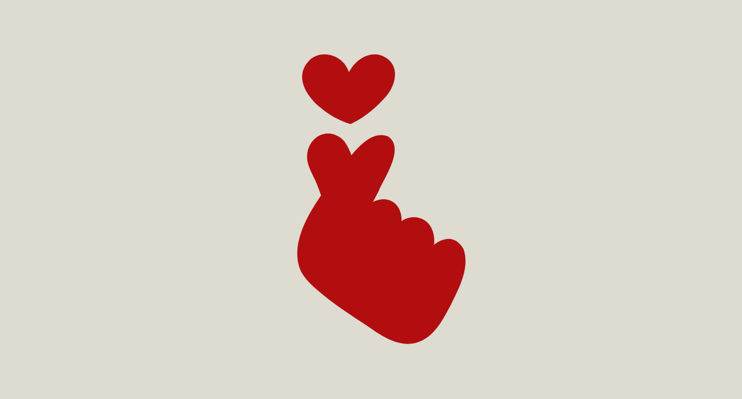 fingers with heart icon