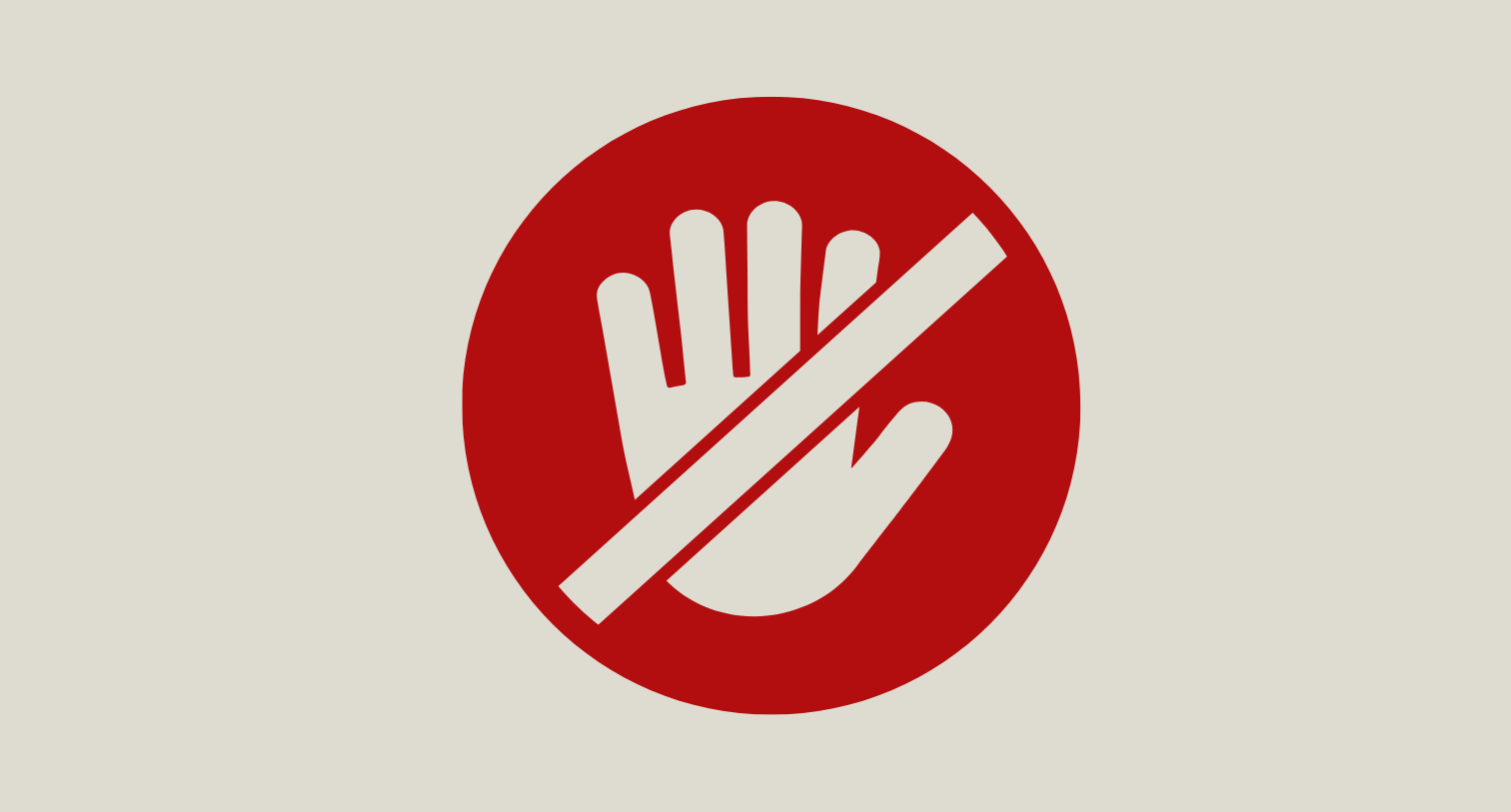 Do not touch sign icon