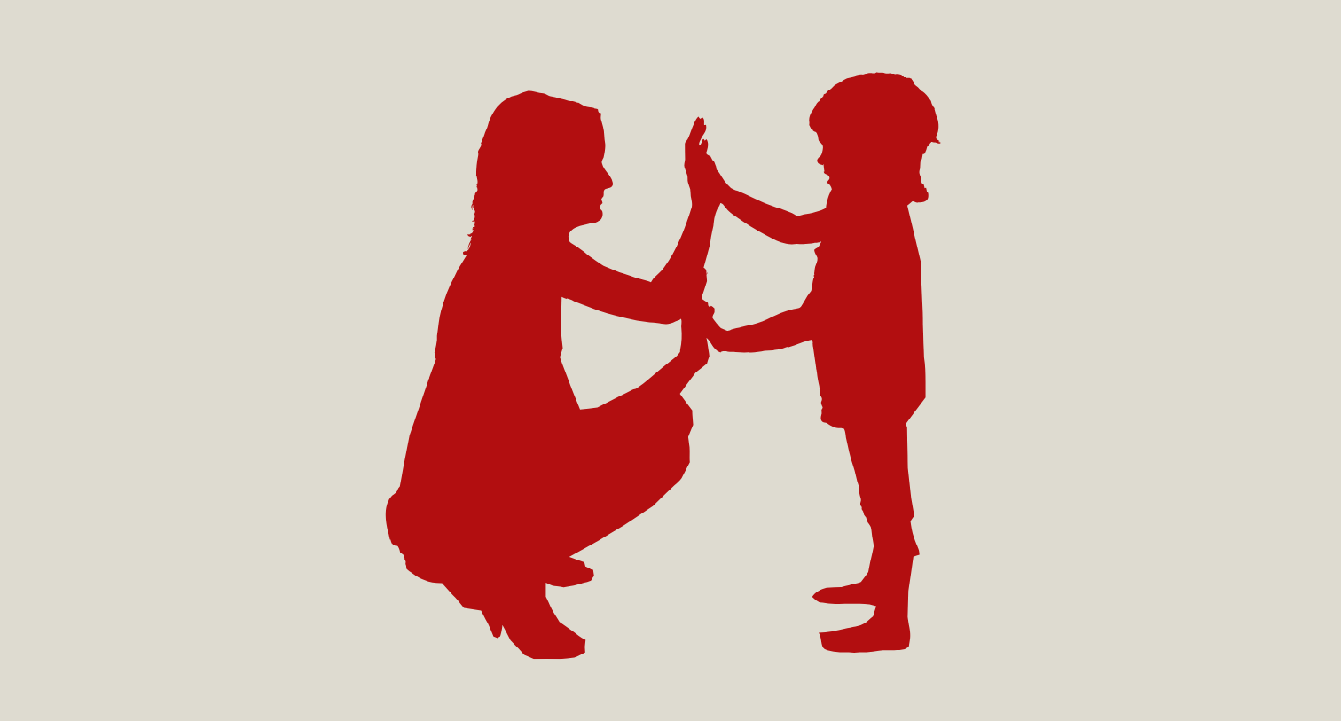 mum and child high fiving icon